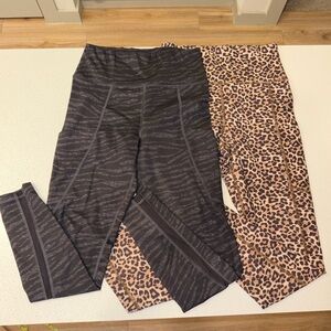 American Eagle Outfitters Animal Print The Everything Pocket Leggings Duo